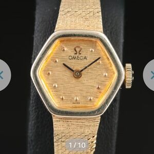 1978 solid gold omega ladies wrist watch